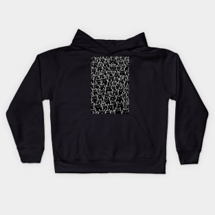 Cat Party - Black and White Kids Hoodie